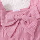 ONLINE ONLY Kids Textured Bow Detail Top and Belted Shorts Set