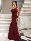 Online Only - Rhinestone One-Shoulder Formal Dress