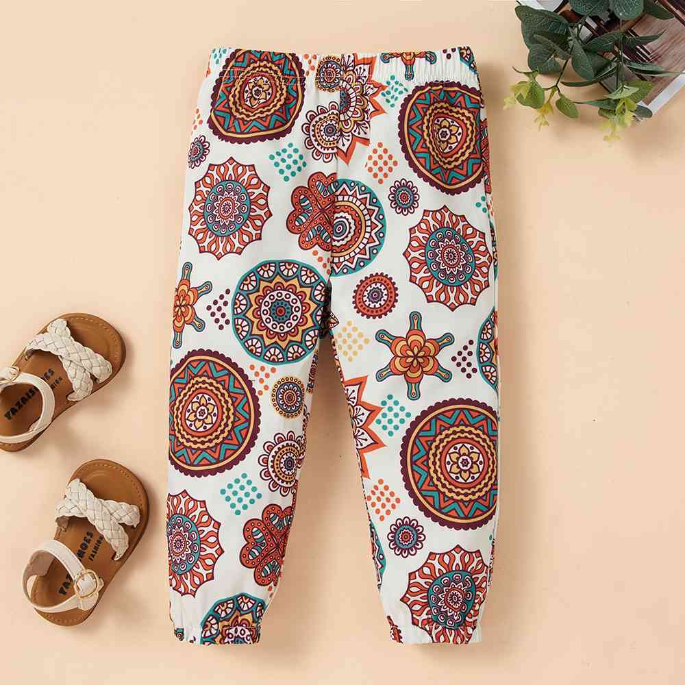 ONLINE ONLY - Printed Halter Neck Top and Pants Set