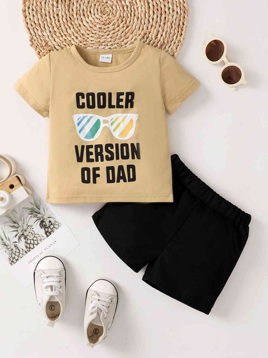 ONLINE ONLY - Boys COOLER VERSION OF DAD Tee and Shorts Set
